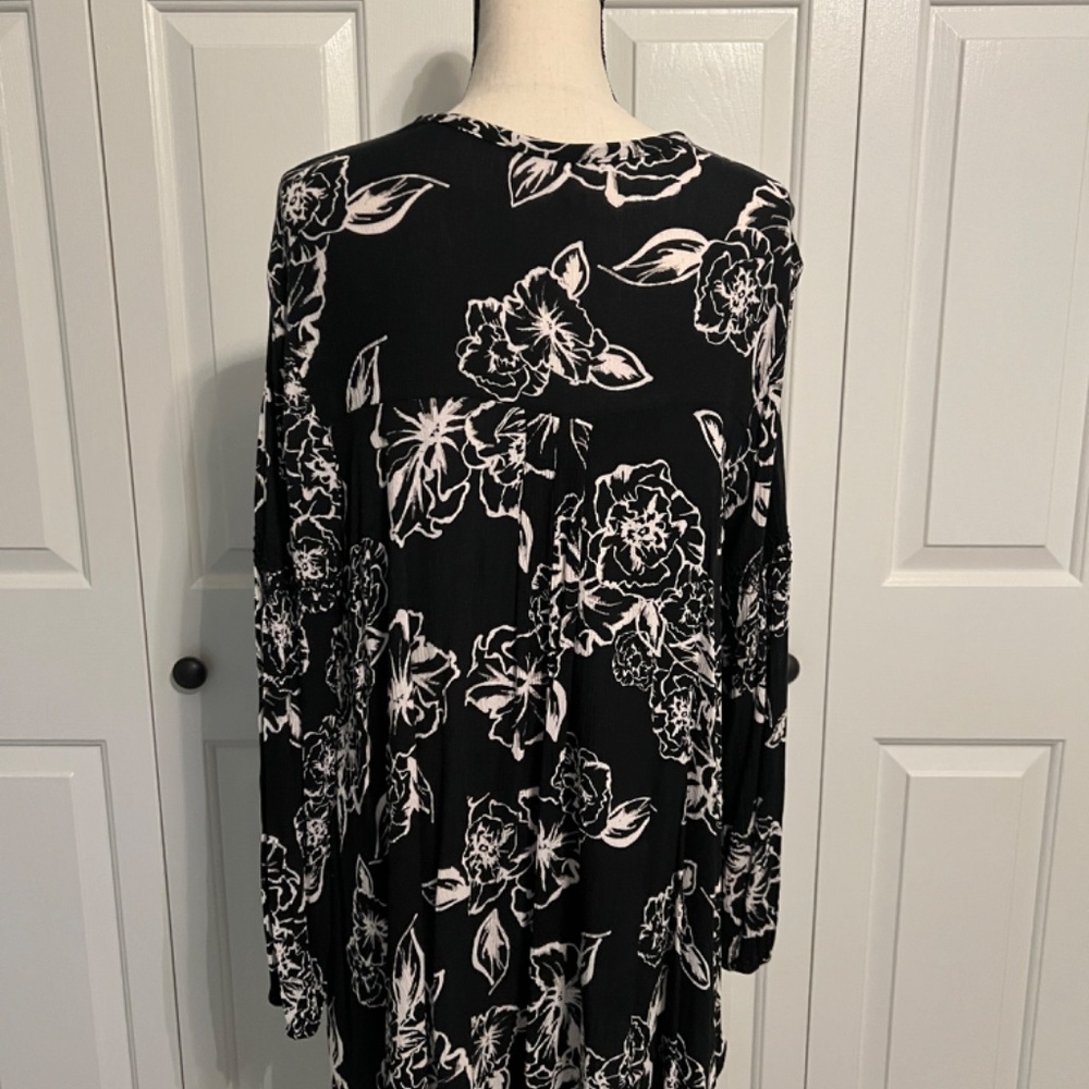 FREE PEOPLE, FLORAL TUNIC DRESS, SIZE L - Picture 6 of 9